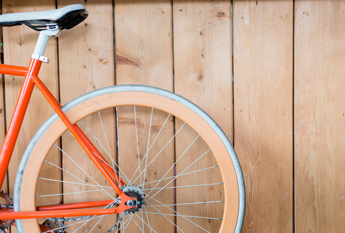 Pulverlakeret-orange-cykelstel